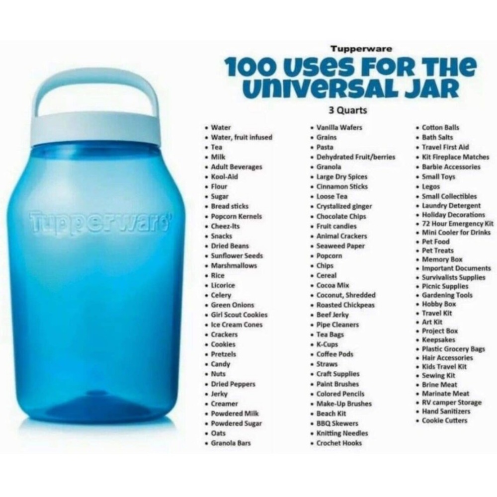 Blue Tupperware Universal Jar